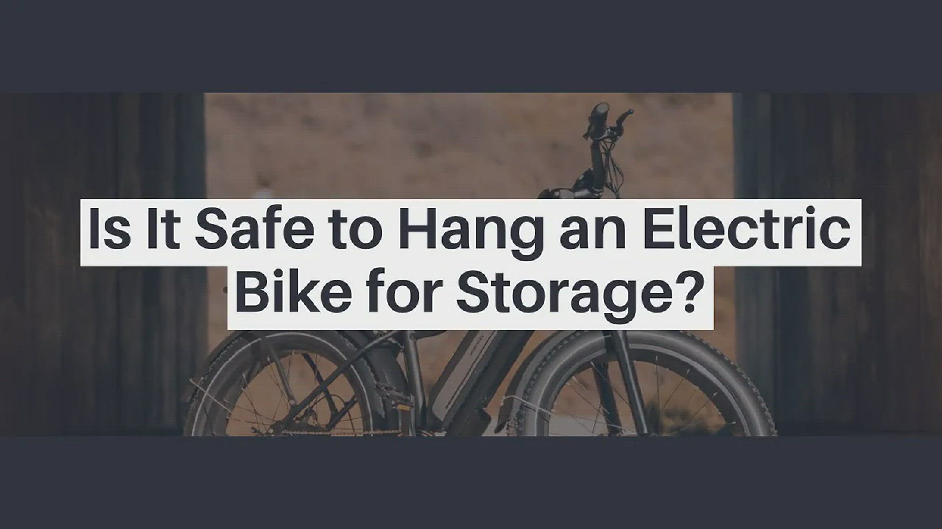 'Video thumbnail for Is It Safe to Hang an Electric Bike?'