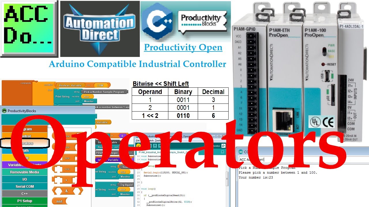 'Video thumbnail for Productivity Open P1AM Industrial Arduino Operators'