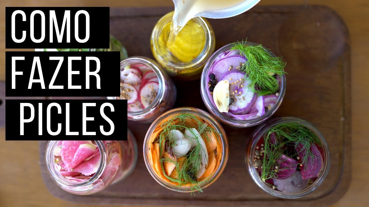 Video thumbnail for COMO FAZER PICLES CASEIRO (COM QUALQUER VEGETAL)