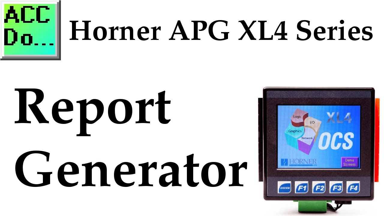 'Video thumbnail for Horner XL4 PLC Report Generator'