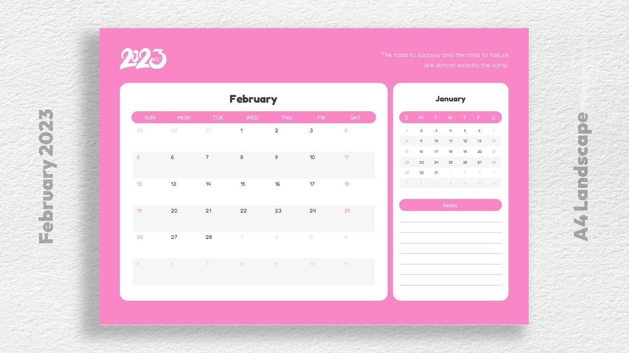 'Video thumbnail for Jan and Feb 2023 Calendar Template Free Download'