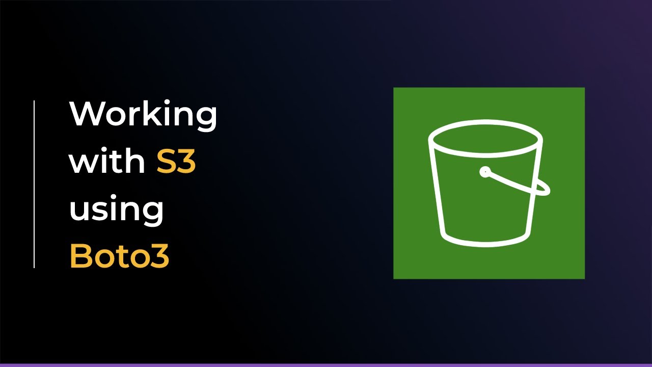'Video thumbnail for Working with AWS S3 using boto3 and Python'