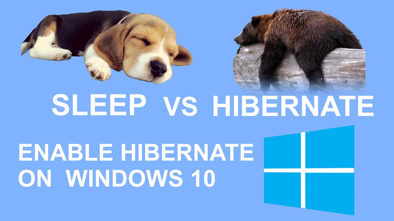 Video thumbnail for Sleep Vs Hibernate - How To Enable Hibernate Option on Windows 10