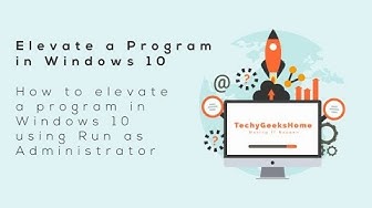 Video thumbnail for Elevate a Program in Windows 10 using Run as Administrator