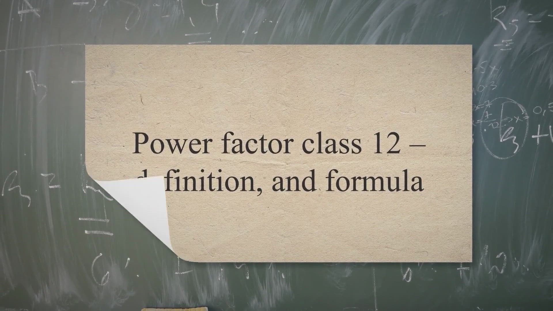 Video thumbnail for Power Factor Class 12 - Definition, And Formula - Laws Of Nature