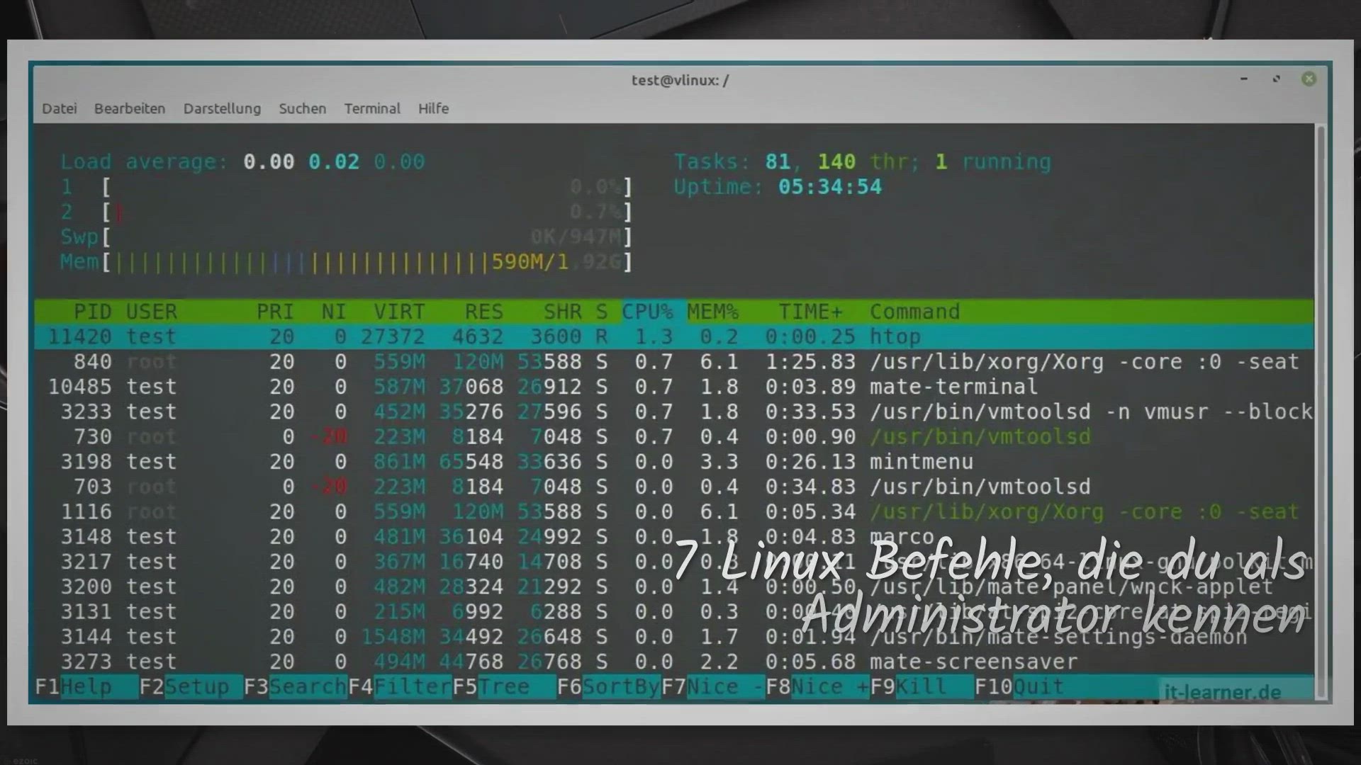 'Video thumbnail for 7 Linux Befehle, mit welchem man schnell die wesentlichen Daten des System abfragen kann!'