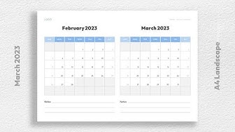 'Video thumbnail for February and March 2023 Calendar Template: Free Download in PDF, PPTX, and Google Slides Formats'