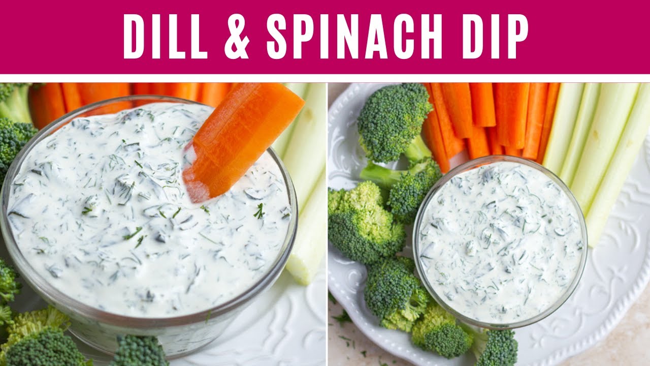 Video thumbnail for DILL & SPINACH DIP I creamy, cold, appetizer, party recipe.