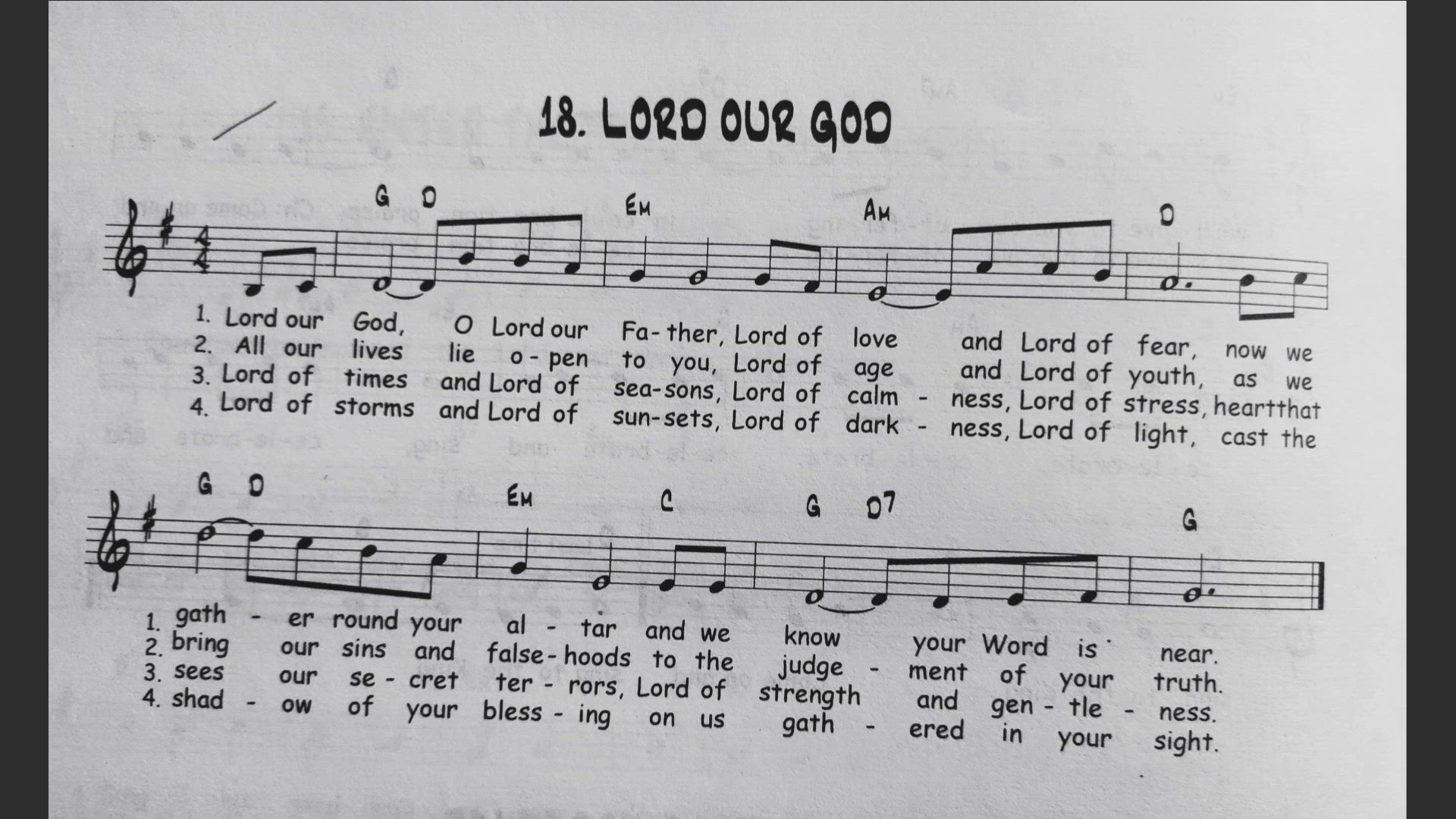 'Video thumbnail for Lord Our God - Catholic Mass Song Sheet Music'