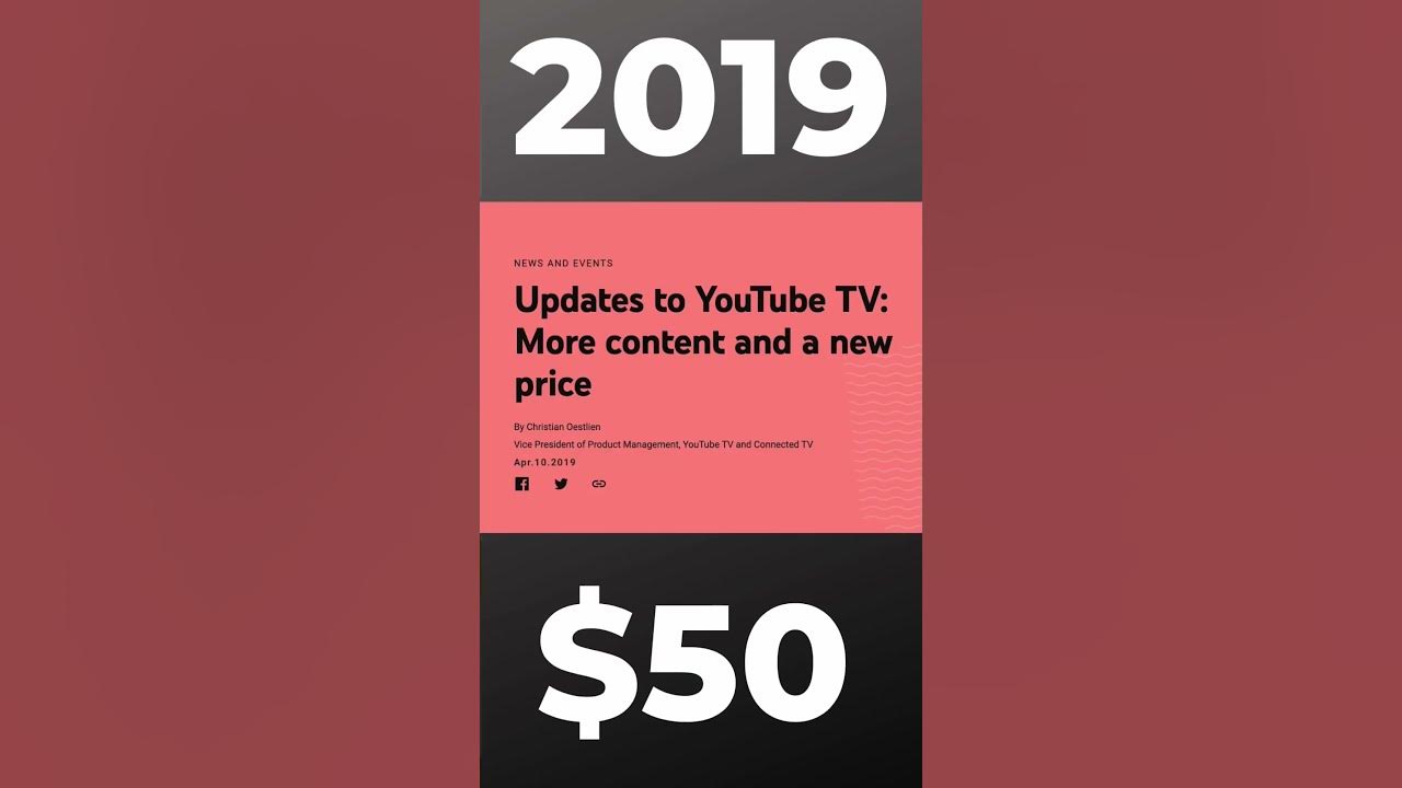 Video thumbnail for YouTube TV's Price Has DOUBLED Since It First Launched