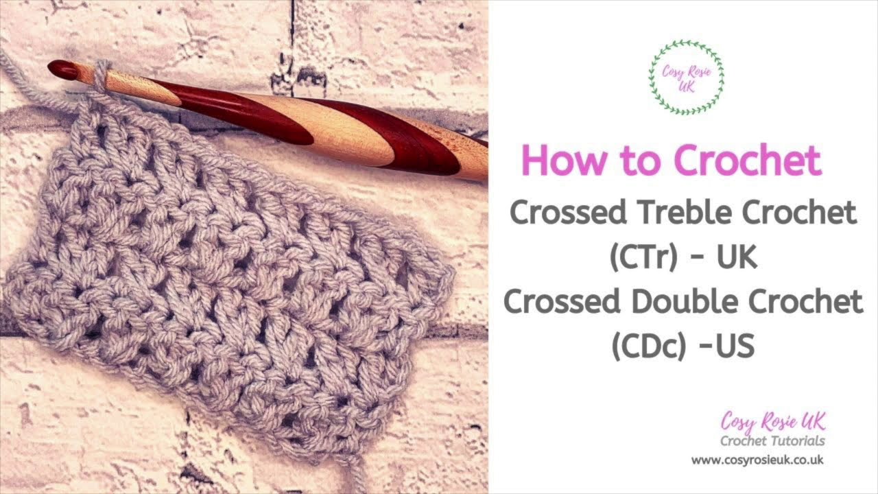 Video thumbnail for How to crochet Crossed Treble Crochet - UK Crossed Double Crochet - US