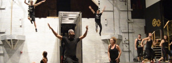Video thumbnail for BWW Exclusive: Red Fish Theatre & AntiGravity Rehearse Flying 'Time Warp'