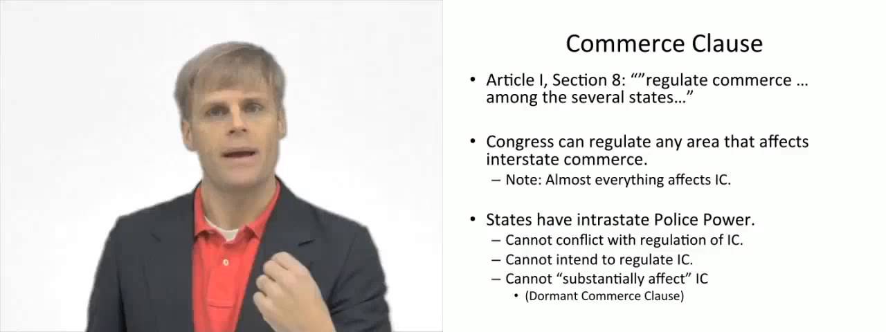 'Video thumbnail for The Commerce Clause - Explained'
