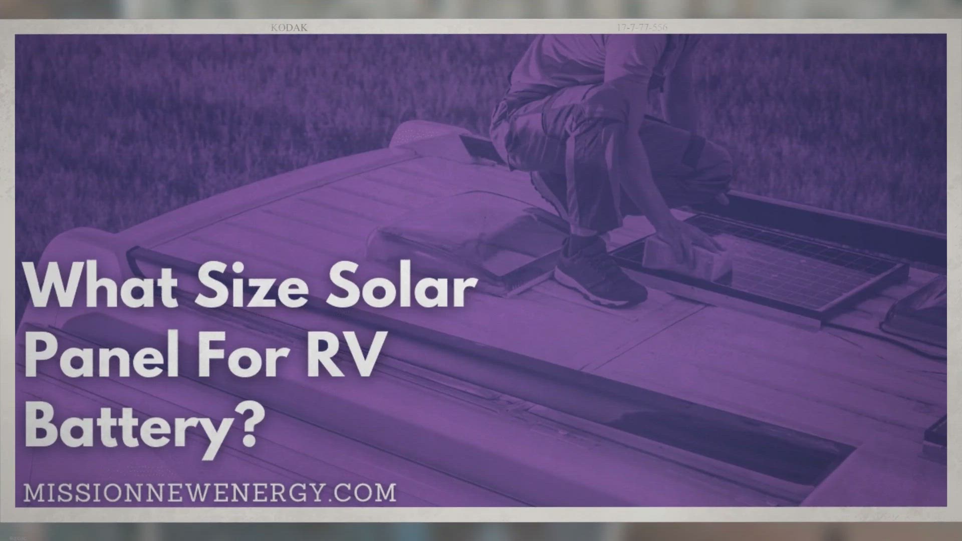 Video thumbnail for What Size Solar Panel For RV Battery? Accurate 2022 Data
