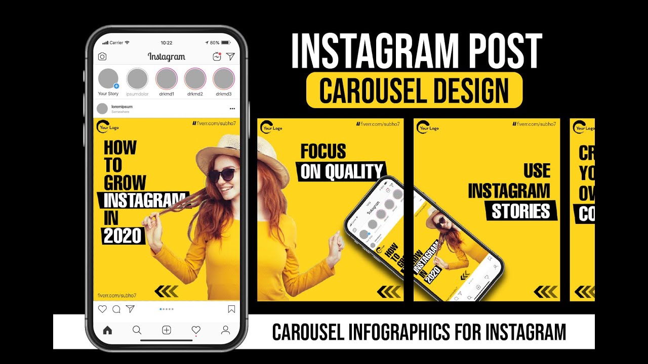 Video thumbnail for How to Create Instagram Carousel Post with Canva (FREE)