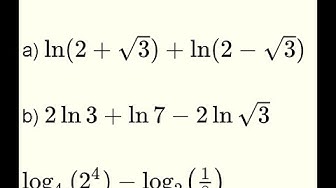 'Video thumbnail for Simplify Logarithmic  Expressions'