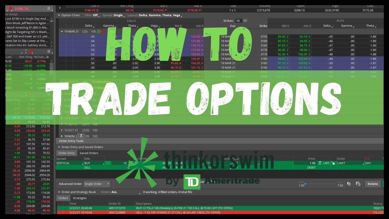 'Video thumbnail for How to Trade Options on ThinkorSwim (Step by Step) | Beginner Tutorial'