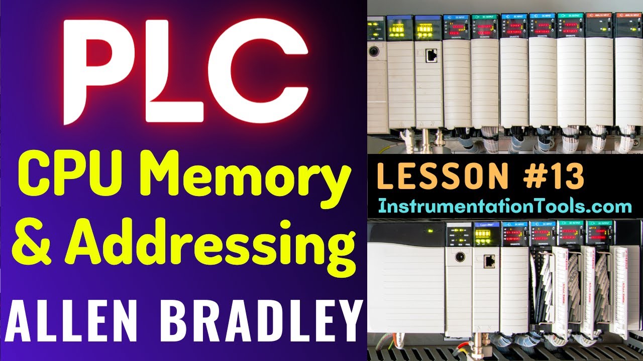 'Video thumbnail for PLC Training 13 - CPU Memory and Addressing in Allen Bradley RS Logix 500'