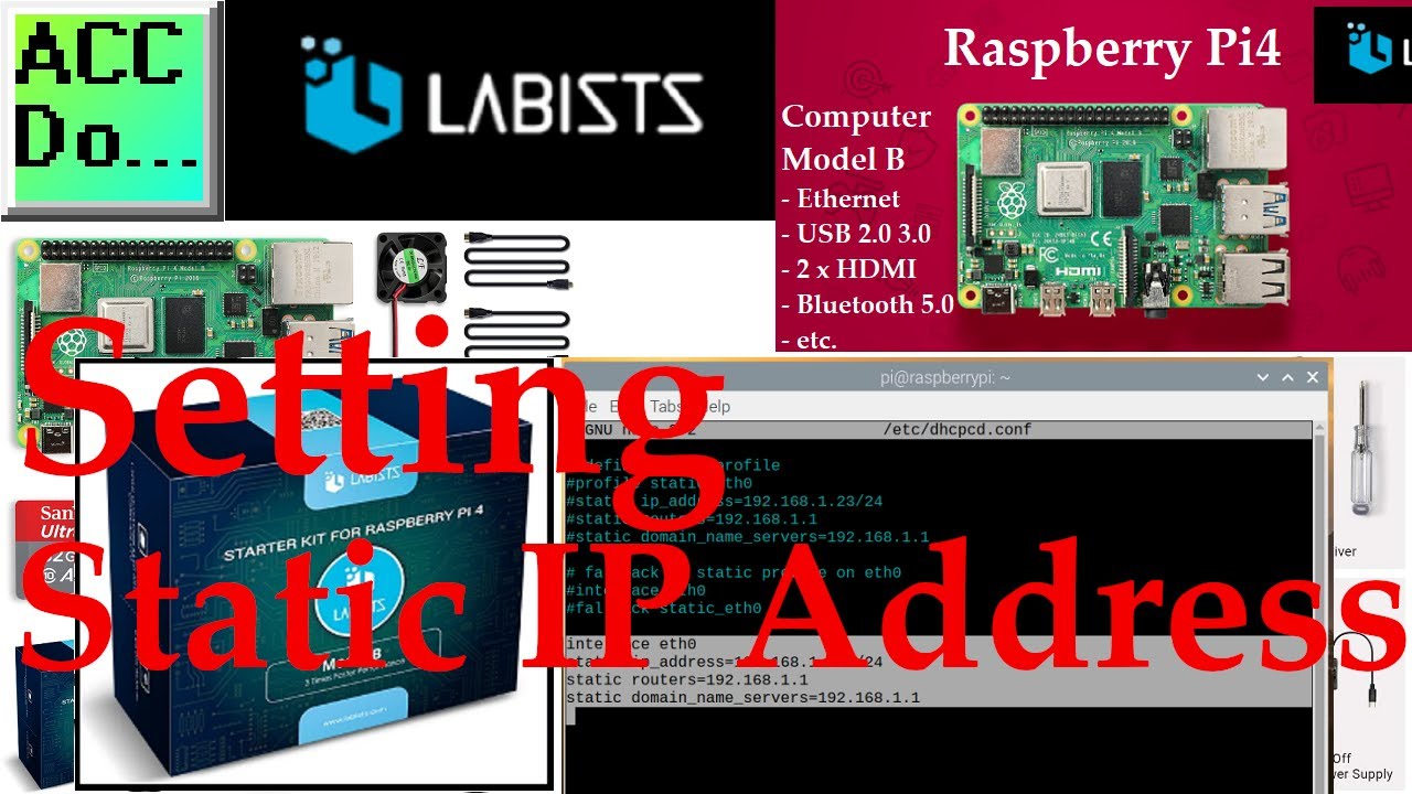 'Video thumbnail for Raspberry Pi Setting Static IP Address'