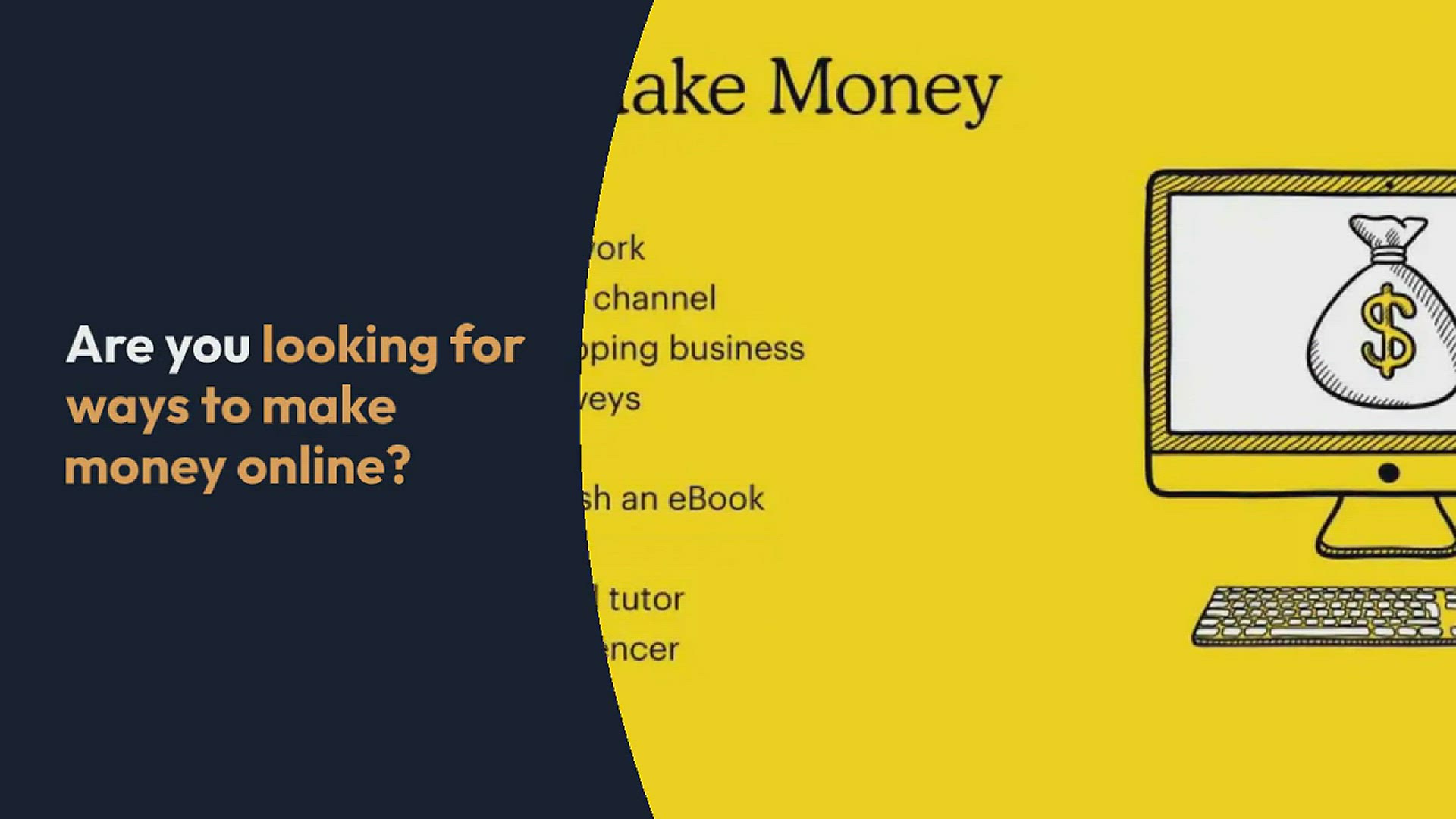 'Video thumbnail for Make Money Online: 15 Ways to Earn Money Online'