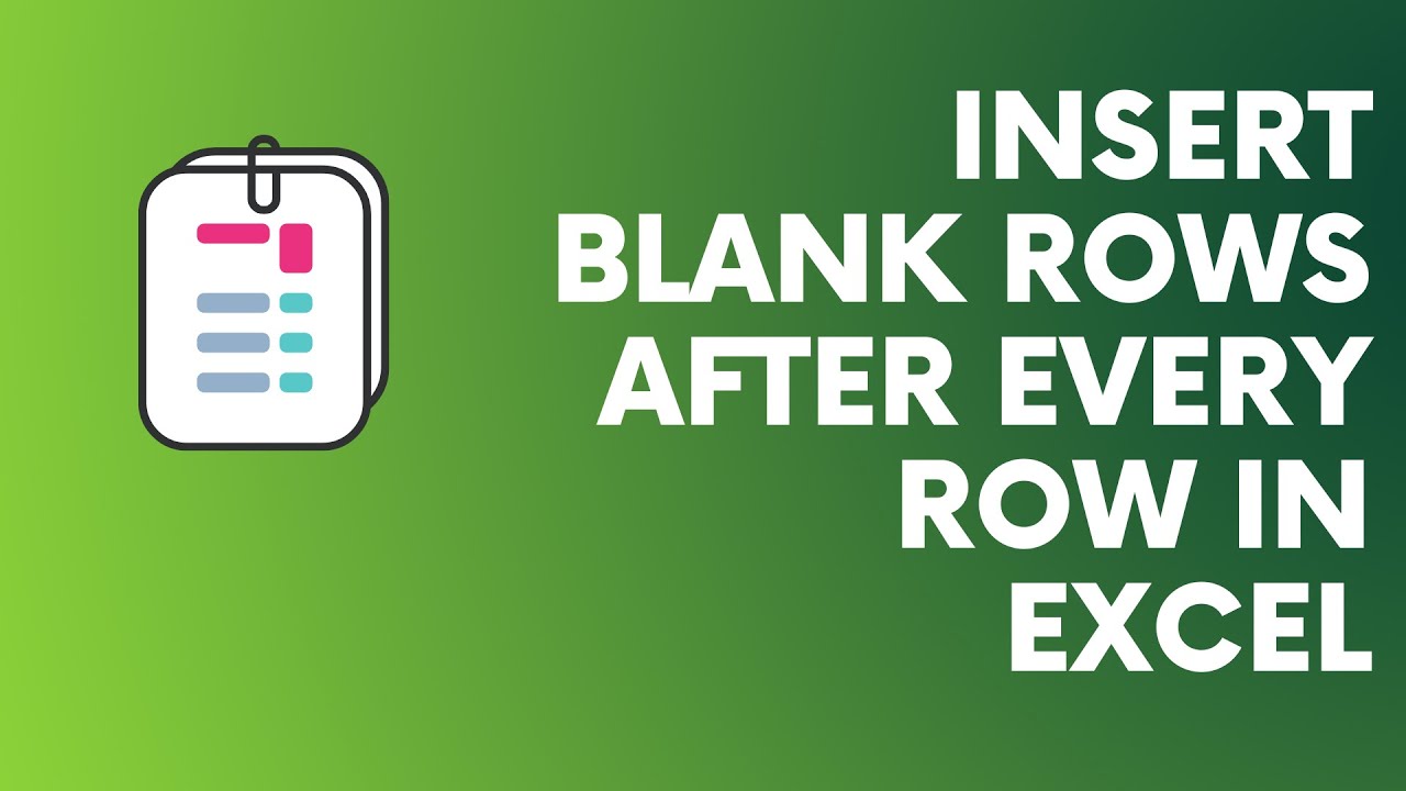 Video thumbnail for Insert blank rows after every row in excel | Auto insert blank rows in excel