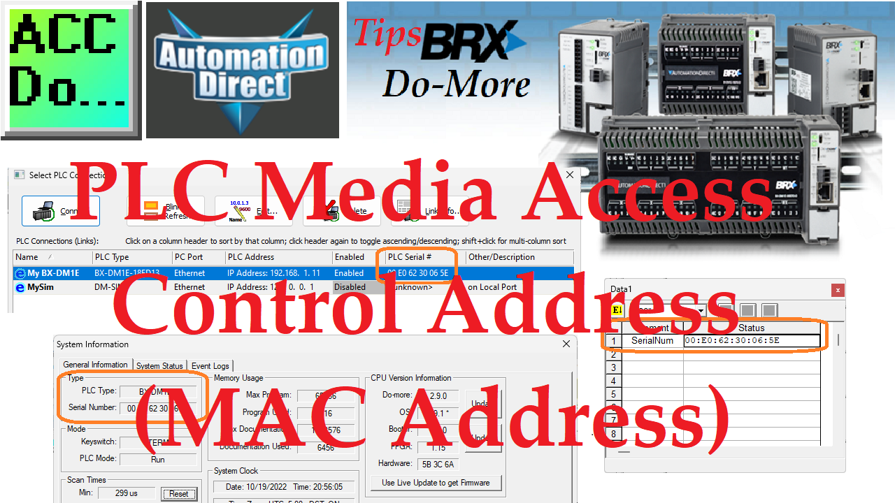 'Video thumbnail for BRX Do-More PLC Media Access Control Address (MAC Address)'