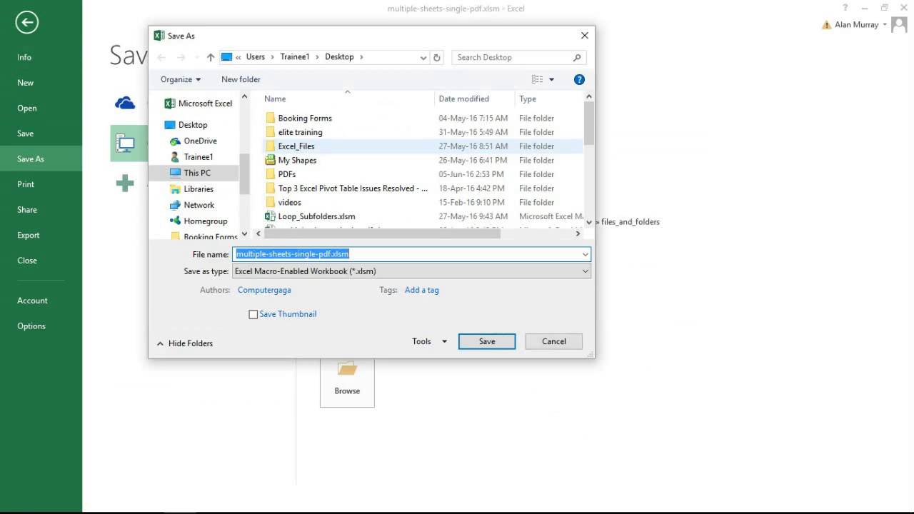 Video thumbnail for Save the Selected Range as PDF in Excel