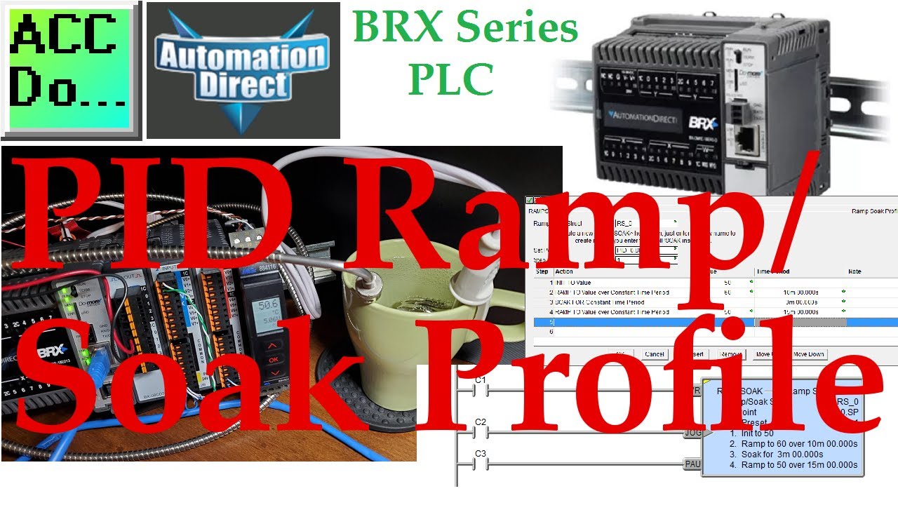 'Video thumbnail for BRX (Do-More) PLC PID Ramp Soak Profile'