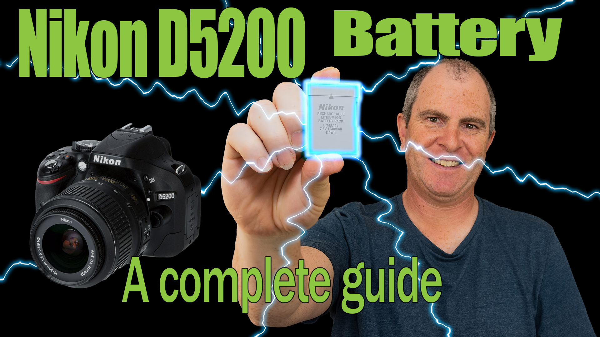 'Video thumbnail for Nikon D5200 Battery - A Complete Guide to Buying, Charging and Using an EN_EL14a Battery'