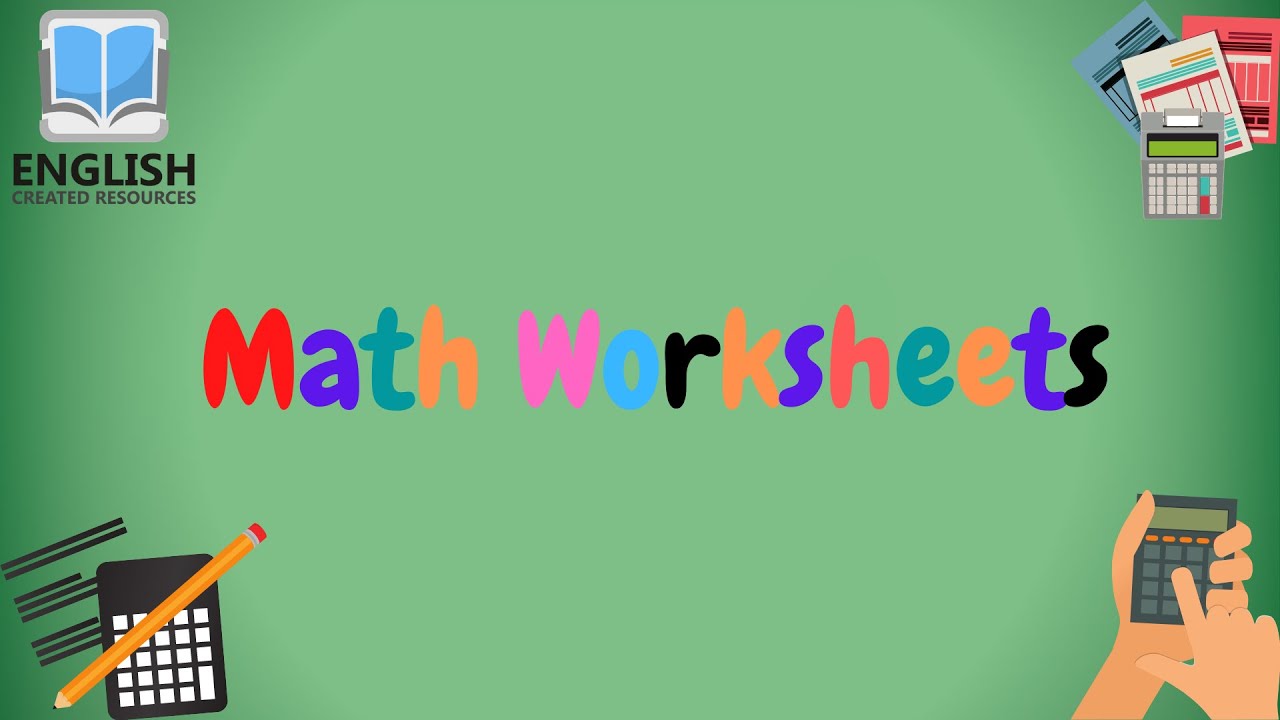 Video thumbnail for Math Worksheets For Kids English Created Resources