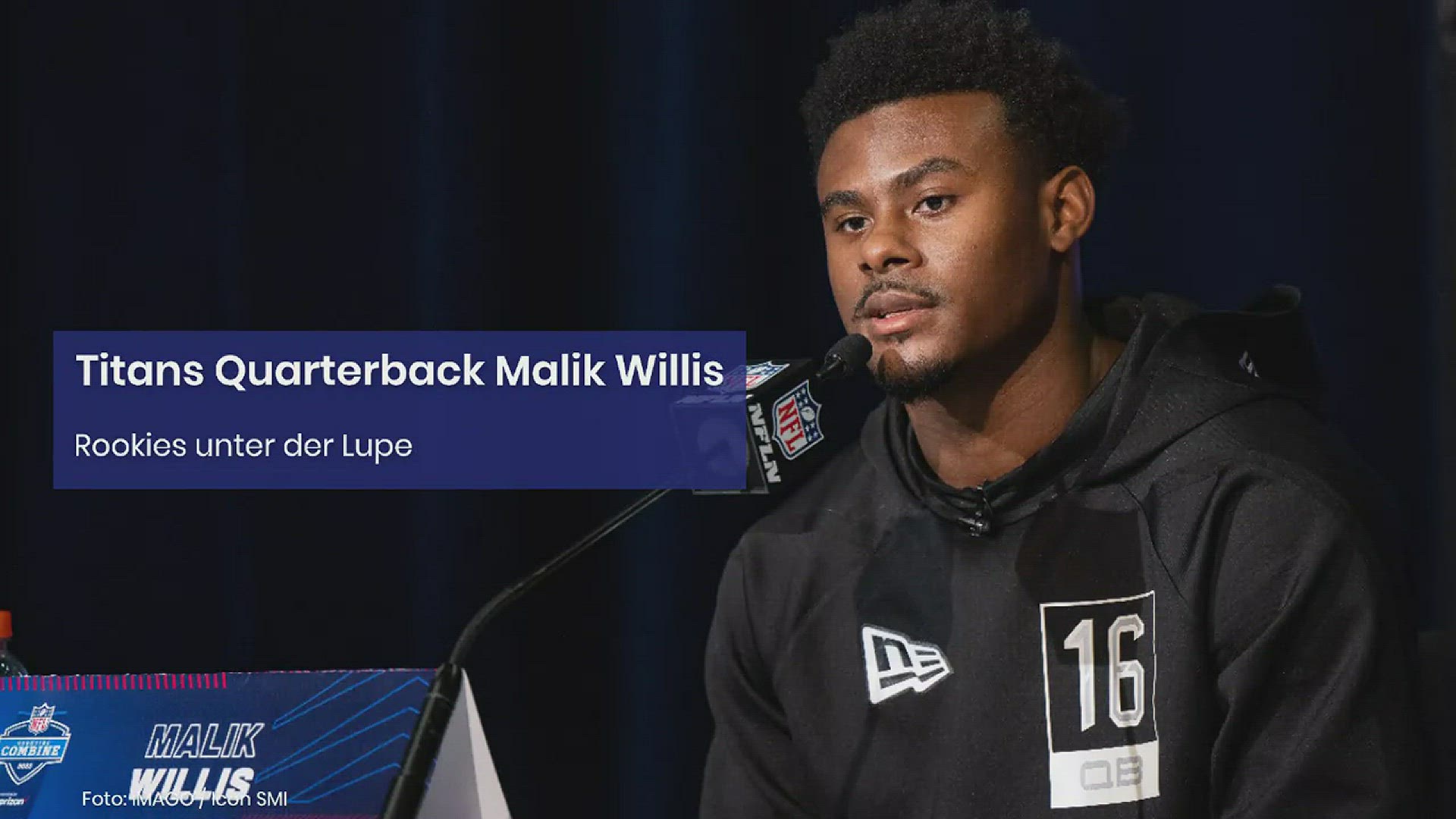 'Video thumbnail for Titans Quarterback Malik Willis – Rookies unter der Lupe'