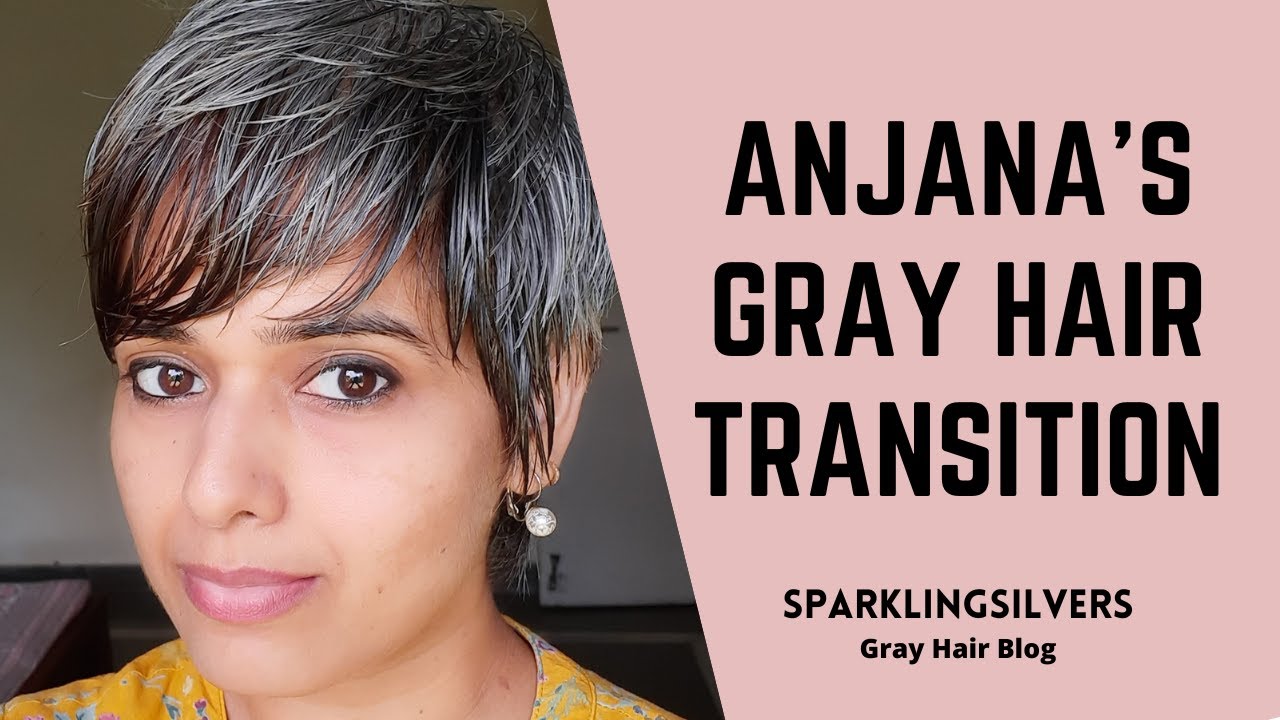 'Video thumbnail for GRAY HAIR TRANSITION STORY| ANJANA EMBRACING GRAY HAIR AT A YOUNG AGE'