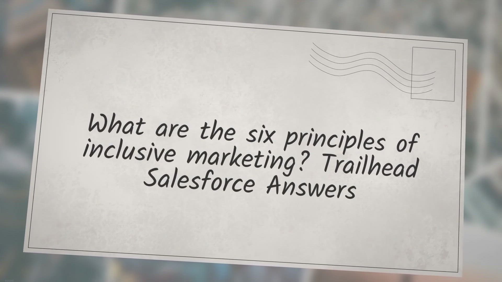 Video thumbnail for What are the six principles of inclusive marketing? Trailhead Salesforce Answers