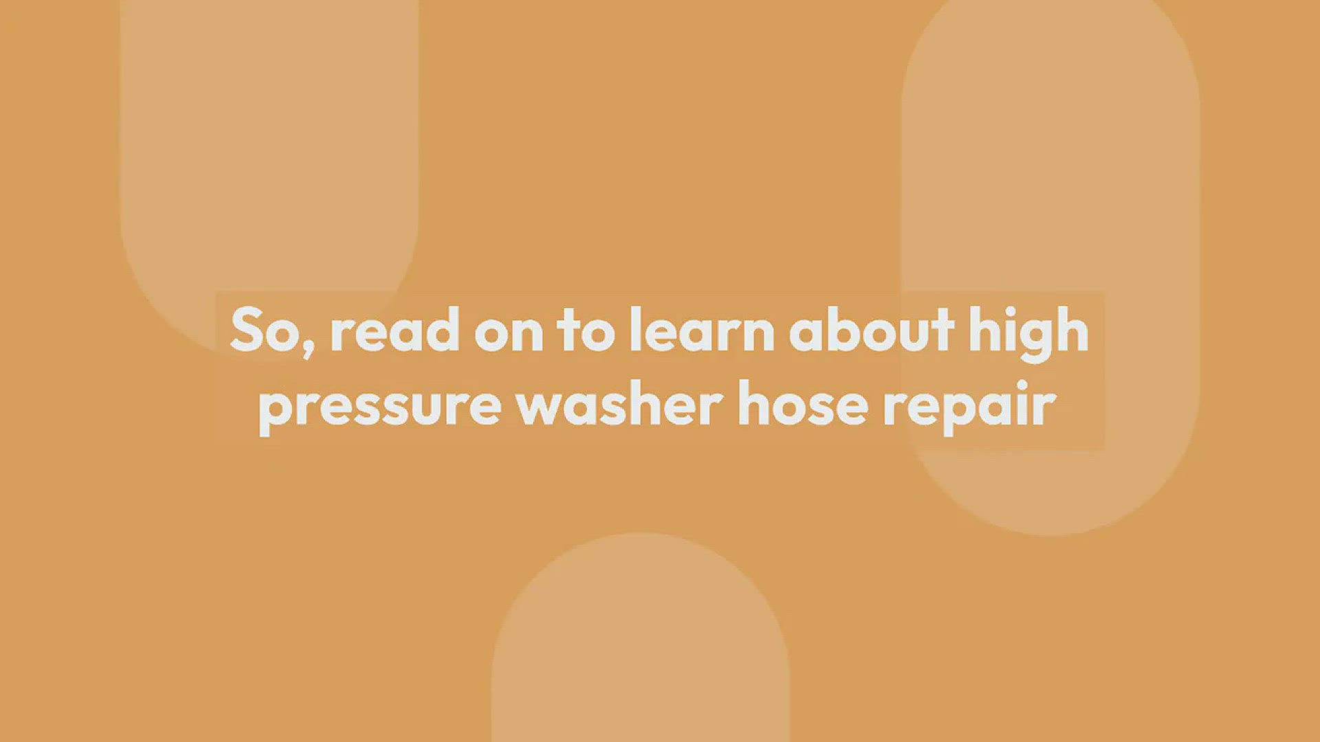 Video thumbnail for Pressure washer hose repair easy what to do guide