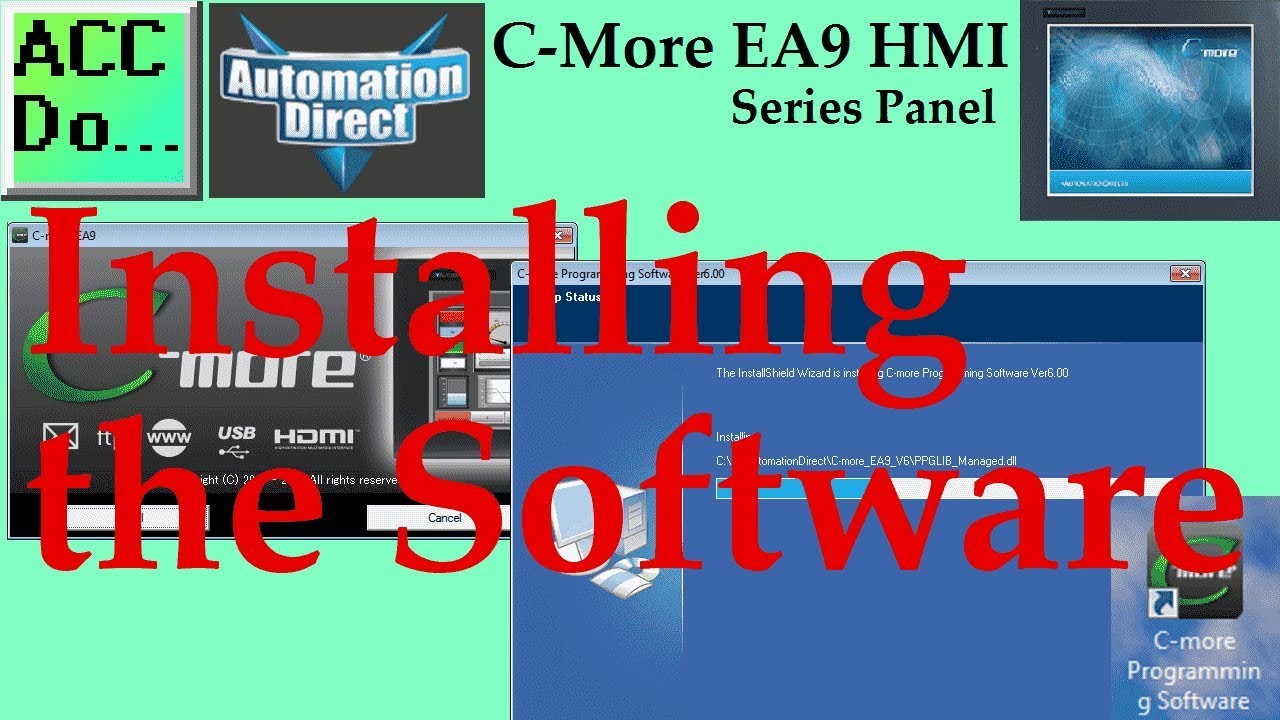 'Video thumbnail for C-More EA9 HMI Series Panel Installing the Software'