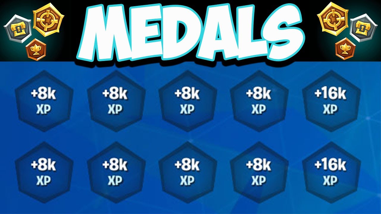 Video thumbnail for Fortnite How Medals Work - Chapter 2 (Medal Punch card System)
