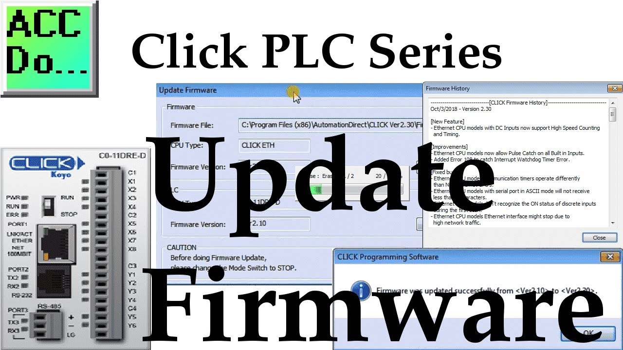 'Video thumbnail for Click PLC Update Firmware'