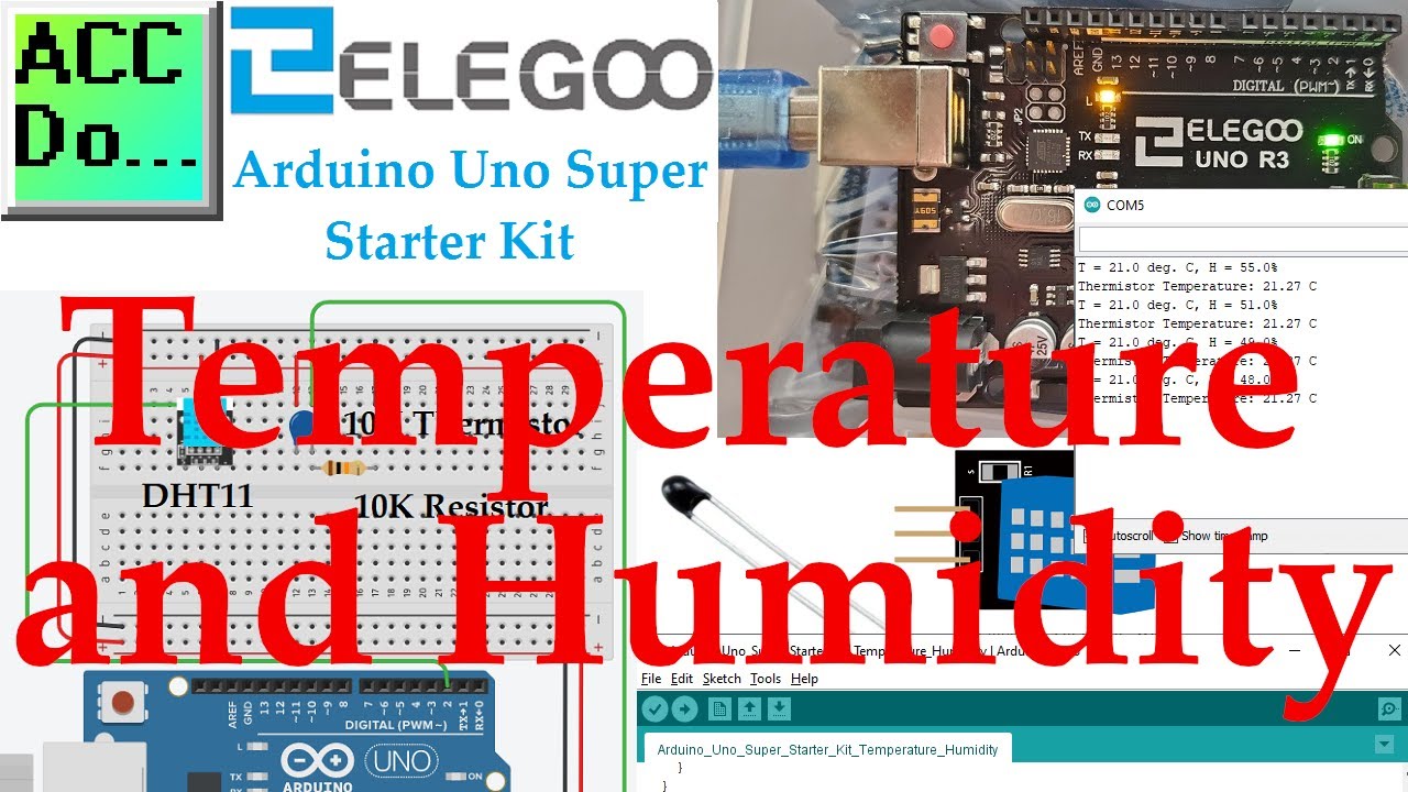 'Video thumbnail for Arduino Uno Temperature and Humidity'