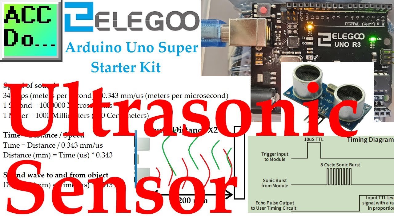 'Video thumbnail for Arduino Uno Super Starter Kit Ultrasonic Sensor'