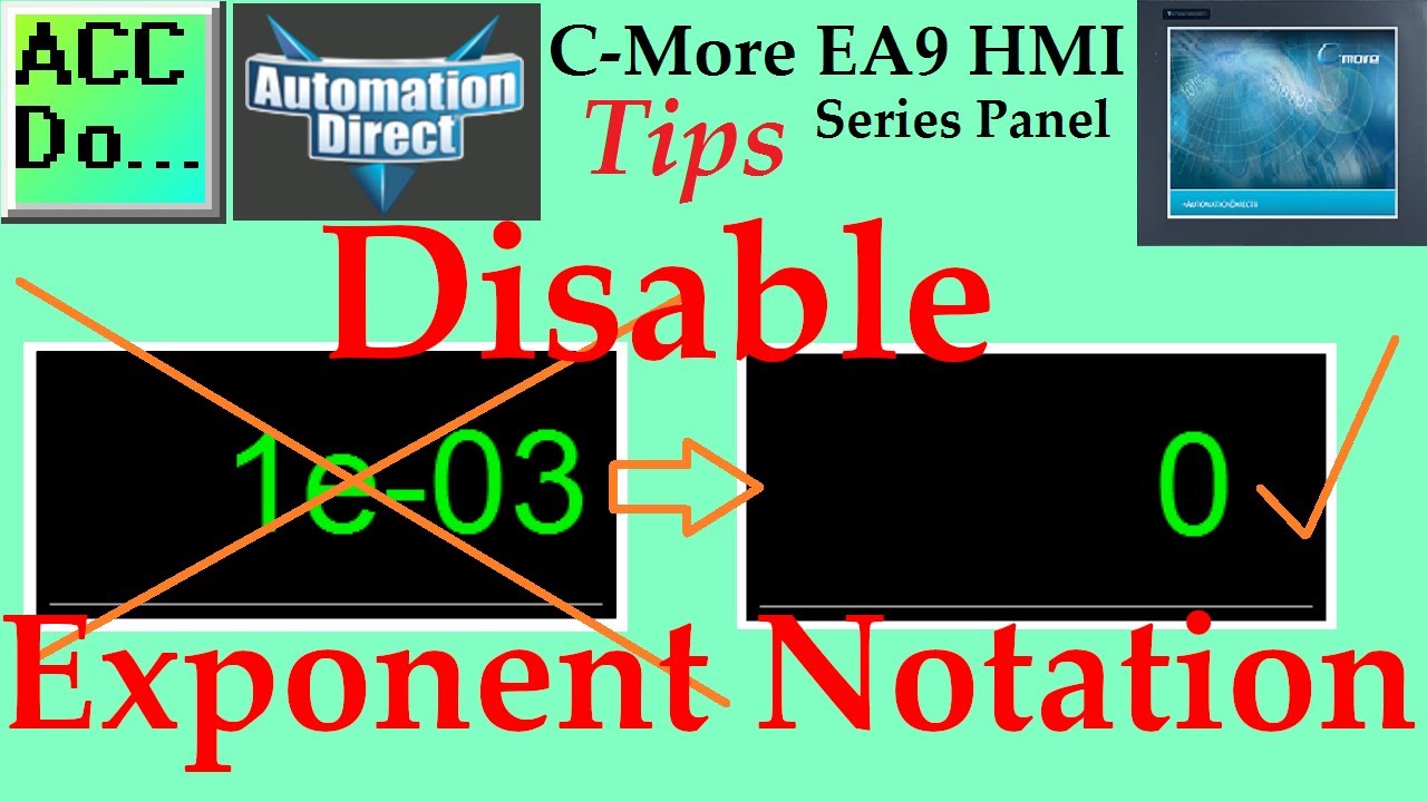 'Video thumbnail for C-More EA9 Disable Exponent Notation'