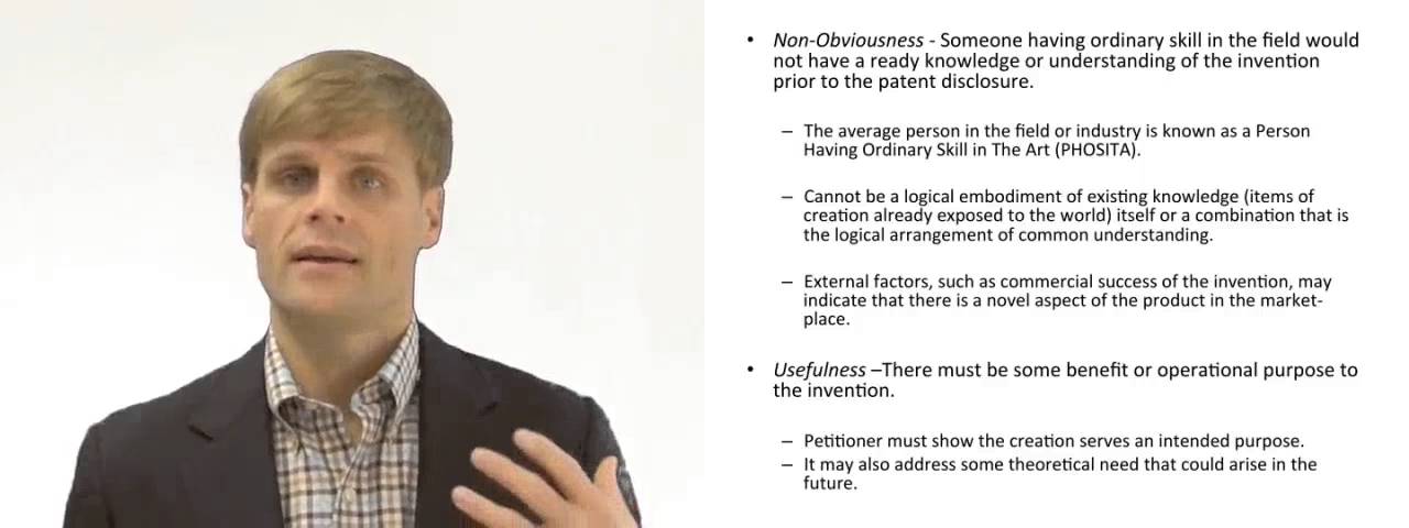 'Video thumbnail for Requirements of a Valid Patent'