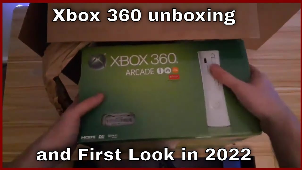 'Video thumbnail for Xbox 360 unboxing and first look in 2022. (rare sight 😜)'