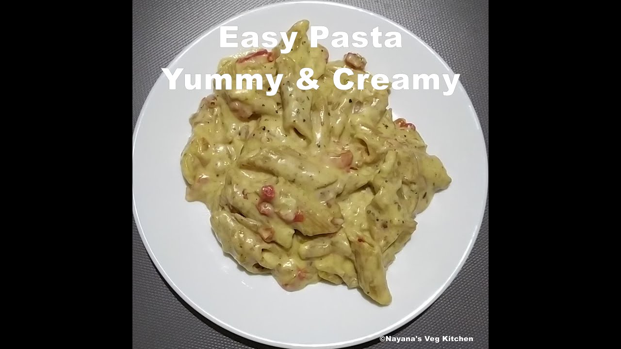 'Video thumbnail for Easy Yummy Creamy Whole Wheat Pasta with Sauce Recipe. आसान, टेस्टी पास्ता. How to make wheat pasta'
