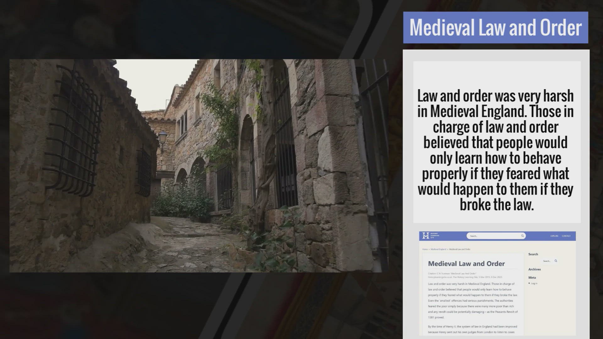 'Video thumbnail for Medieval Law and Order'