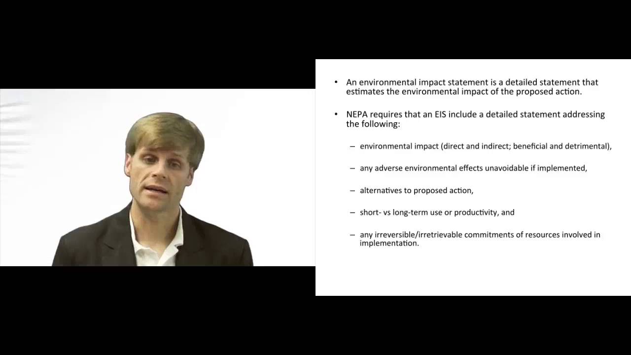 'Video thumbnail for Environmental Impact Statement - NEPA'