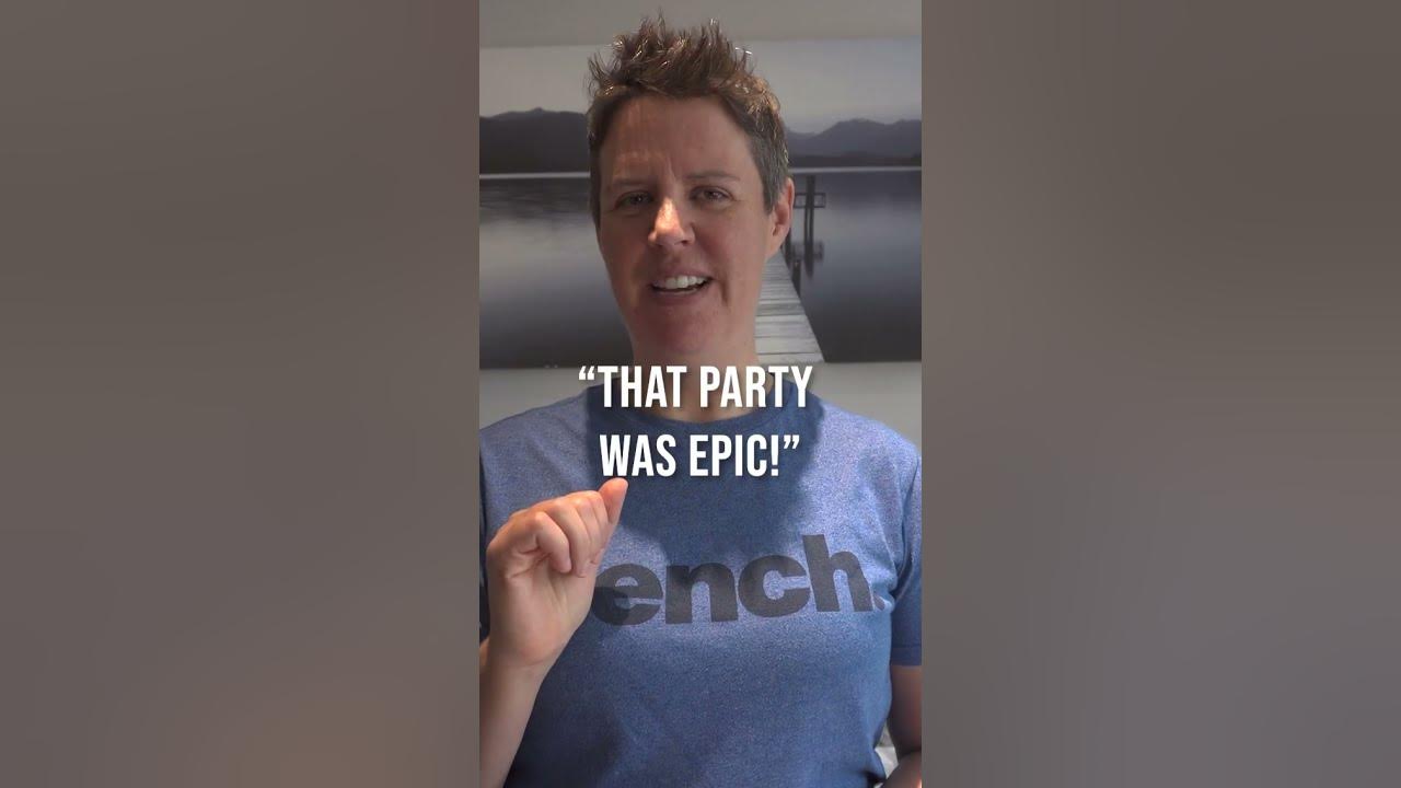 'Video thumbnail for American Party Slang: Epic and Rad | Learning English with Jackie #shorts'