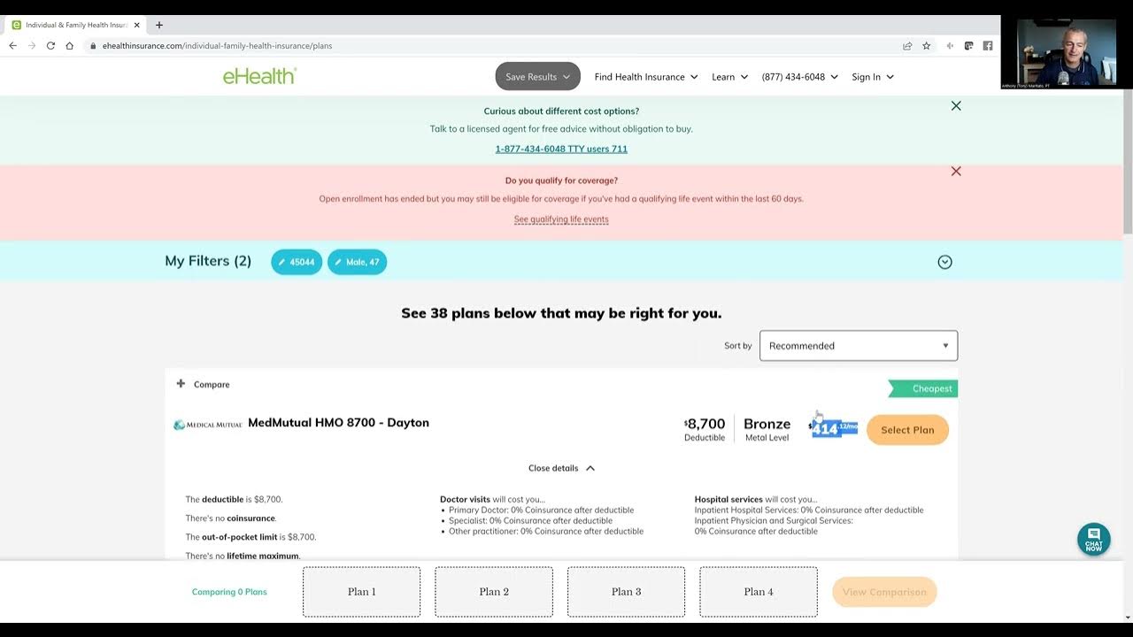 Video thumbnail for How to Compare Health Insurance Plans on Ehealthinsurance