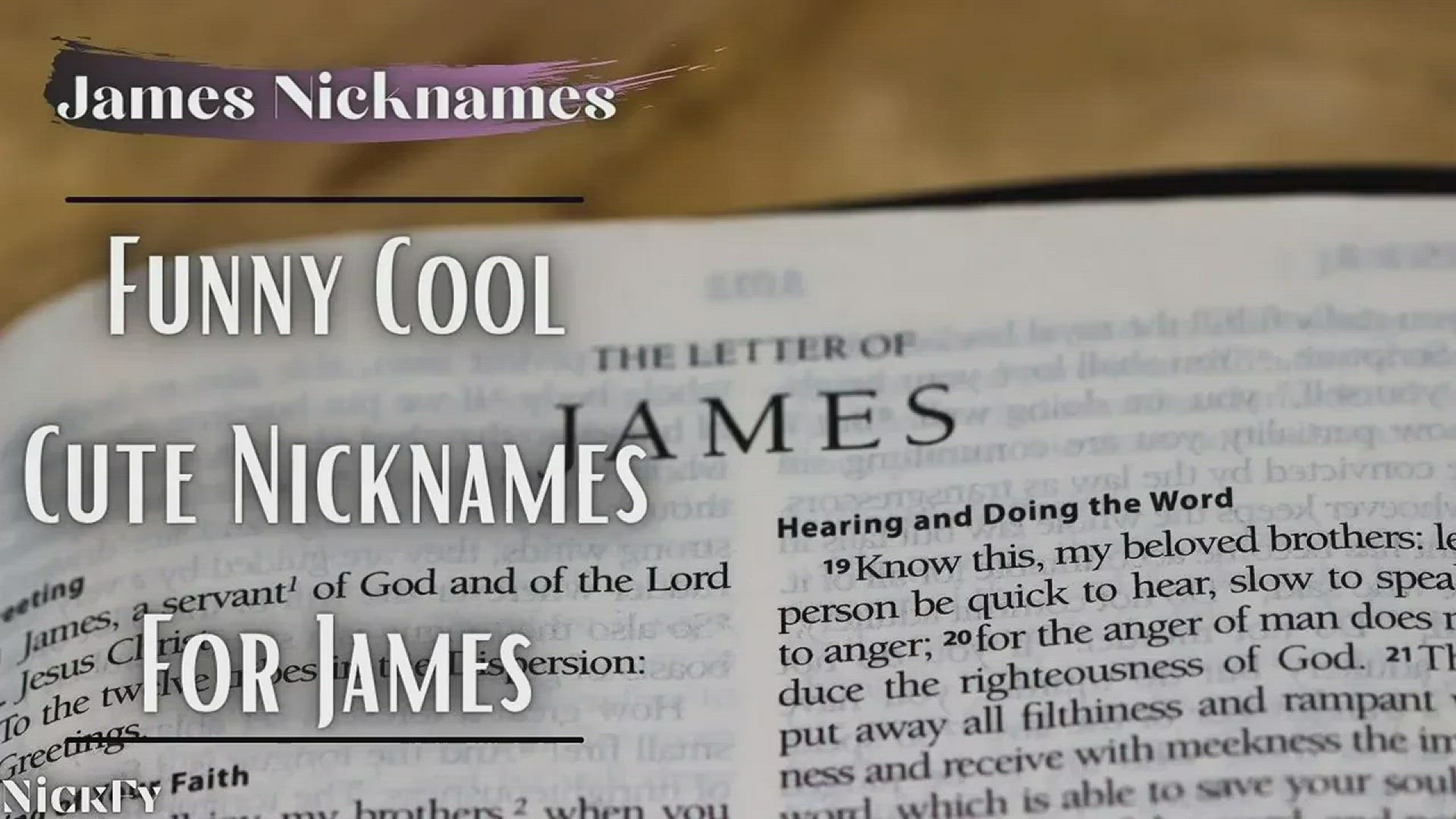 'Video thumbnail for James Nicknames | 202+ Funny Cool Jim Nicknames For James'