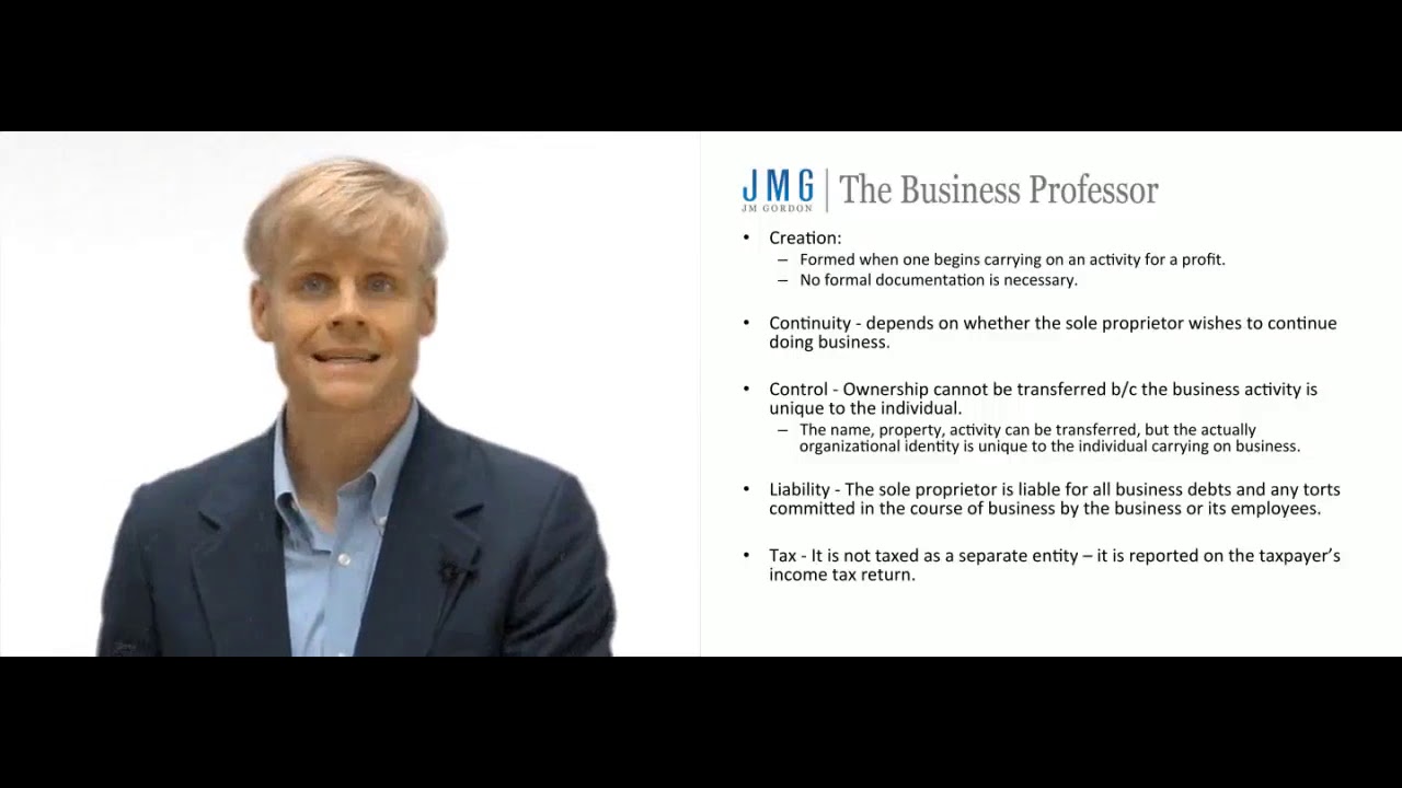 'Video thumbnail for Sole Proprietorship - Explained'
