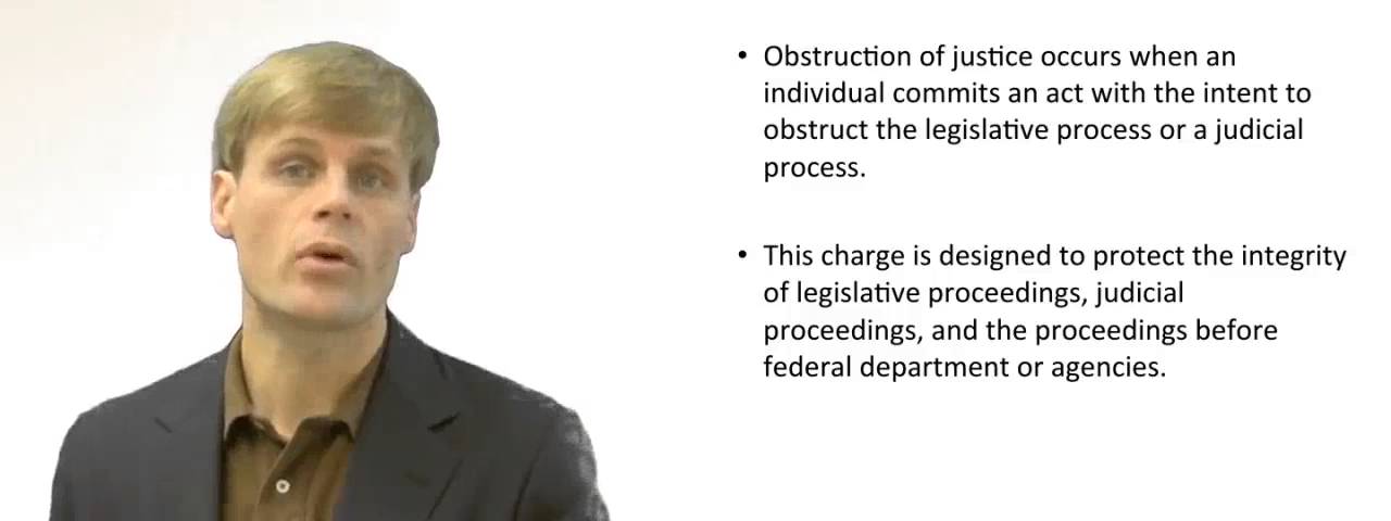 'Video thumbnail for Obstruction of Justice as a Criminal Charge'